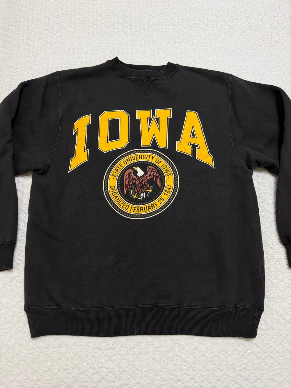 University of Iowa Hawkeyes Galt Sand Crewneck Sweater Vintage Size Medium